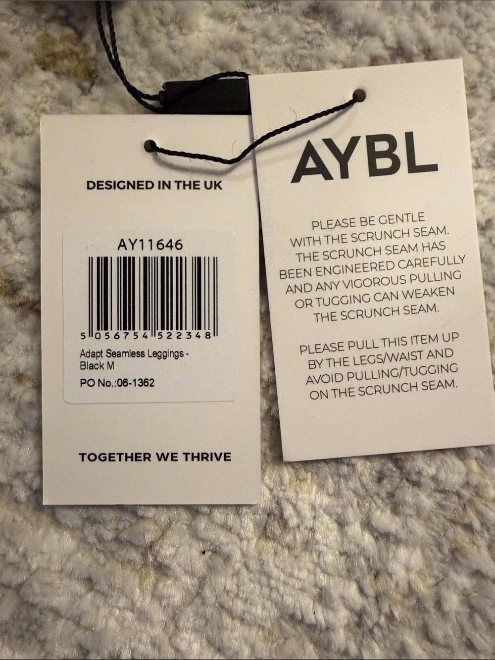 AYBL Women’s Black Leggings with Logo - Picture 2 of 3